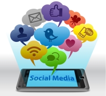 Social media concept on smartphone